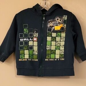 Disney Wall E green zip up hoodie